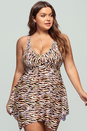 Handkerchief Hem Two Piece Swimdress