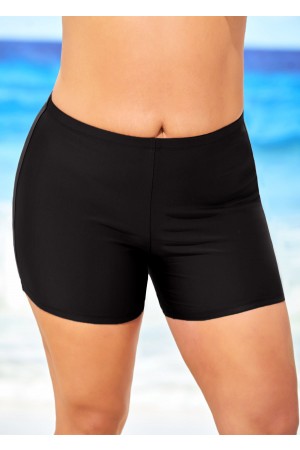 Plus Size Double Straps Black Ombre Tankini Set
