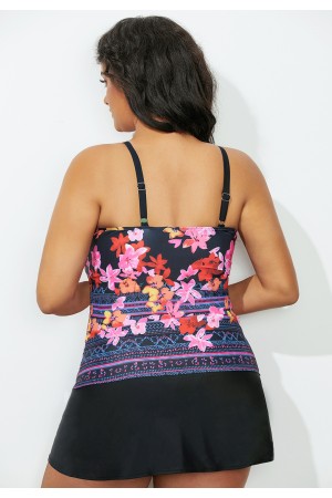 Primrose High Neck Tankini Top With Skirt