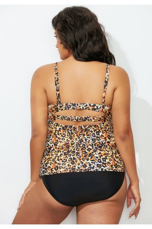 Ocelot Sweetheart Neckline Flyaway Tankini Set
