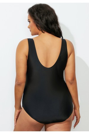 Multi Prism Scoop Neck Tank OnePiece Swimsuit