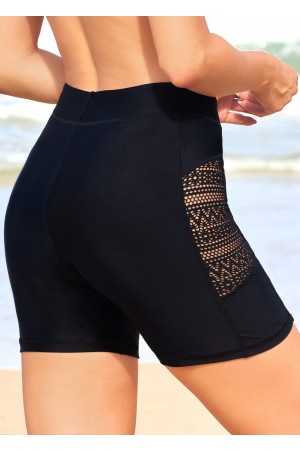 Geometric Print Lace Up White Swimdress