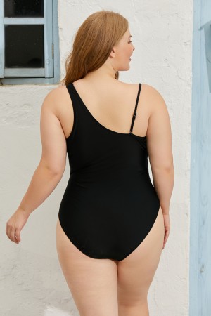 Black One Shoulder OnePiece Swimsuit