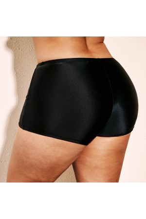 Plus Size Blue Chevron Print Tankini Set